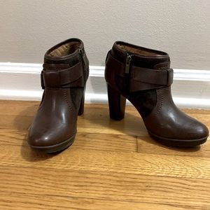 Clarks brown ankle boots